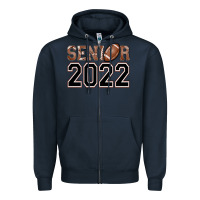 Navy senior football Zipper Hoodie - AdoDesignShop