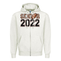 Oatmeal Heather senior football Zipper Hoodie - AdoDesignShop