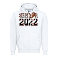 White senior football Zipper Hoodie - AdoDesignShop