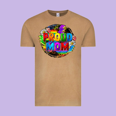 Proud Mom Lgbtq+ Mother's Day Vintage Tee Designed By Fadigitalartstudio