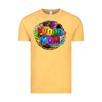 Vintage Mustard Proud mom LGBTQ+ Mother's Day Vintage Tee - FaDigitalArtStudio