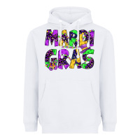 White mardi gras Heavyweight Hoodie - JahusDesignShop