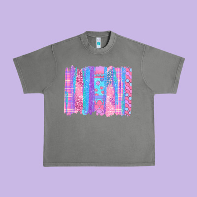 Pink Easter Brushstrokes Urban Heavy Tee Designed By Bundleandbundleshop