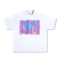 White Pink Easter Brushstrokes Urban Heavy Tee - BundleAndBundleShop