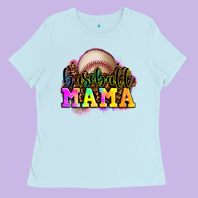 Baseball Mama Ladies Tee Designed By Oliviacreatesart