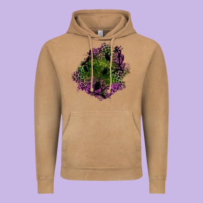 Halloween Patch Vintage Hoodie Designed By Bundleandbundleshop