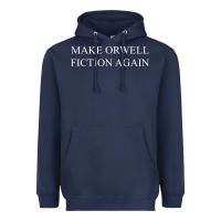 Navy make orwell fiction Heavyweight Hoodie - artisFamous
