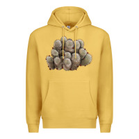Antique Gold brown flowered cactus Premium Hoodie - LillyAllenDesigns