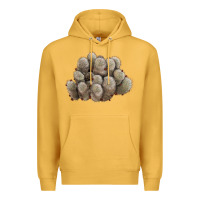 Mustard brown flowered cactus Premium Hoodie - LillyAllenDesigns
