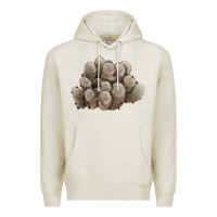 Oatmeal Heather brown flowered cactus Premium Hoodie - LillyAllenDesigns