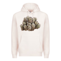 Pale Pink brown flowered cactus Premium Hoodie - LillyAllenDesigns