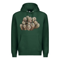 Sports Green brown flowered cactus Premium Hoodie - LillyAllenDesigns