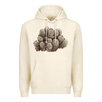 Tofu brown flowered cactus Premium Hoodie - LillyAllenDesigns