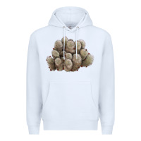 White brown flowered cactus Premium Hoodie - LillyAllenDesigns