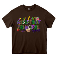 Chocolate Brown assistant principal mardi gras Heavy Core Tee - CowGirlArtShop
