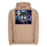 Pigment Burro wolf and full moon Urban Hoodie - RanaPortraitStore