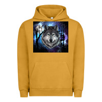 Wolf And Full Moon Urban Hoodie | Teevron