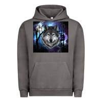 Pigment Tornado wolf and full moon Urban Hoodie - RanaPortraitStore