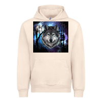 Sandshell wolf and full moon Urban Hoodie - RanaPortraitStore