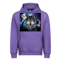 Tulip wolf and full moon Urban Hoodie - RanaPortraitStore
