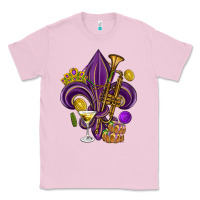 Bubblegum Pink Fleur de lis Mardi Gras Classic Tee - HowdyJamesFarm