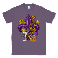 Lavender Fleur de lis Mardi Gras Classic Tee - HowdyJamesFarm