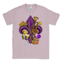 Lilac Fleur de lis Mardi Gras Classic Tee - HowdyJamesFarm