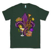 Sports Green Fleur de lis Mardi Gras Classic Tee - HowdyJamesFarm