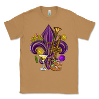 Toasted Coconut Fleur de lis Mardi Gras Classic Tee - HowdyJamesFarm