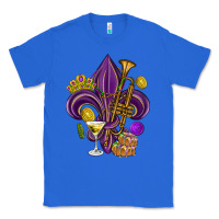 True Royal Fleur de lis Mardi Gras Classic Tee - HowdyJamesFarm