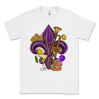 White Fleur de lis Mardi Gras Classic Tee - HowdyJamesFarm