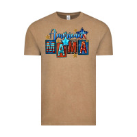 Vintage Coffee American mama 4th of july Vintage Tee - FaDigitalArtStudio