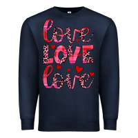 Navy love valentines day Premium Sweatshirt - JahusDesignShop