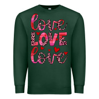 Sports Green love valentines day Premium Sweatshirt - JahusDesignShop