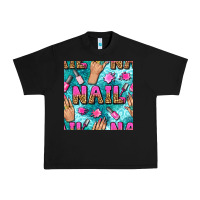 Black nail art hands and polish with turquoise leopard and glitter seamless  Urban Heavy Tee - BundleAndBundleShop