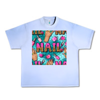 Grape Ice nail art hands and polish with turquoise leopard and glitter seamless  Urban Heavy Tee - BundleAndBundleShop
