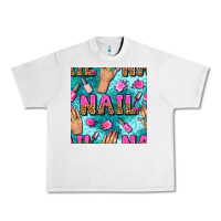 Lunar Rock nail art hands and polish with turquoise leopard and glitter seamless  Urban Heavy Tee - BundleAndBundleShop