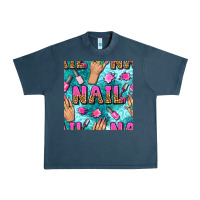 Midnight Navy nail art hands and polish with turquoise leopard and glitter seamless  Urban Heavy Tee - BundleAndBundleShop