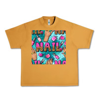 Peanut Butter nail art hands and polish with turquoise leopard and glitter seamless  Urban Heavy Tee - BundleAndBundleShop