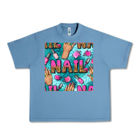 Pebble Blue nail art hands and polish with turquoise leopard and glitter seamless  Urban Heavy Tee - BundleAndBundleShop