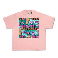 Salmon nail art hands and polish with turquoise leopard and glitter seamless  Urban Heavy Tee - BundleAndBundleShop