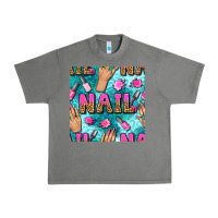 Tornado nail art hands and polish with turquoise leopard and glitter seamless  Urban Heavy Tee - BundleAndBundleShop