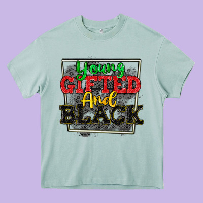 Young Gifted And Black Heavy Core Tee Designed By Cowgirlartshop
