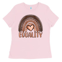 Bubblegum Pink equality melanin rainbow Ladies Tee - OliviaCreatesArt