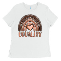 White equality melanin rainbow Ladies Tee - OliviaCreatesArt