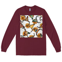 Burgundy native american aztec seamless pattern 7 Long Sleeve Tee - BundleAndBundleShop