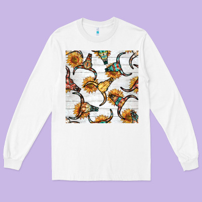 Native American Aztec Seamless Pattern 7 Long Sleeve Tee Designed By Bundleandbundleshop