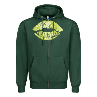 Sports Green tennis lips Zipper Hoodie - AdoDesignShop