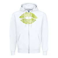 White tennis lips Zipper Hoodie - AdoDesignShop