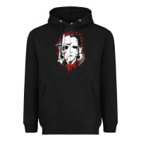 Black friends horror face mashup horror movies halloween Heavyweight Hoodie - artisFamous